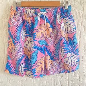 Boardies Barbie and Ken Pink and Blue Tropical Print Board Shorts Size Medium